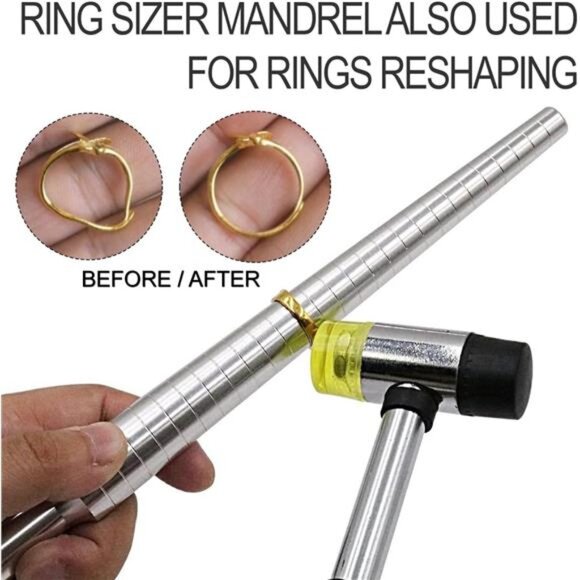 Ring Sizer Measuring Tool Metal Ring Mandrel Ring Measurer and Ring Sizer Women - Picture 3 of 7
